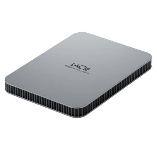Lacie LaCie 1TB USB 3.2 Gen 1 Type-C External HDD Mobile Drive, 130 MB/s File Transfers Speed, Sleek, Portable Design by Neil Poulton, Windows and Mac Compatible, Space Gray | STLP1000400 - thumbnail 4