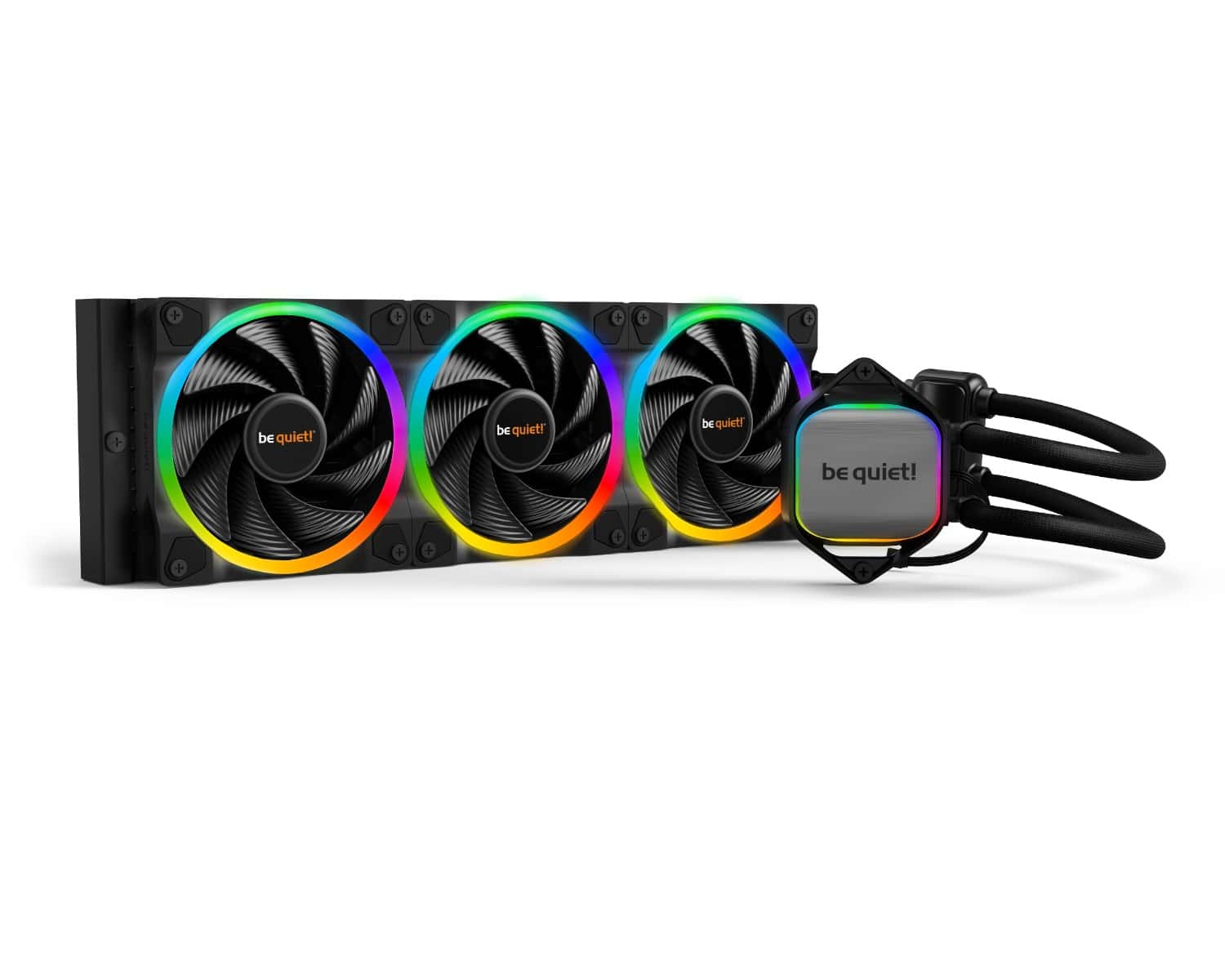Be Quiet! Pure Loop 2 FX 360mm AIO aRGB CPU Liquid Cooler, 3x Light Wings 120mm PWM High-Speed Fans, 5500 RPM Pump Speed, 2500 RPM Fan Speed, Up to 88.86 CFM Airflow, Black | BW015 thumbnail 2