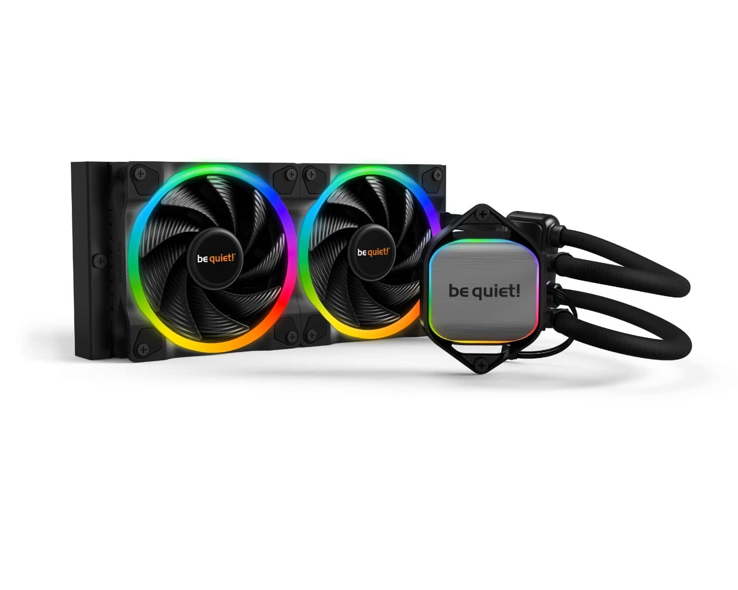 Be quiet! Be Quiet! Pure Loop 2 FX 240mm aRGB AIO CPU Liquid Cooler, 2x Light Wings 120mm PWM High-Speed Fans, 5500 RPM Pump Speed, 2500 RPM Fan Speed, Up to 88.86 CFM Airflow, Black | BW013 - thumbnail 2