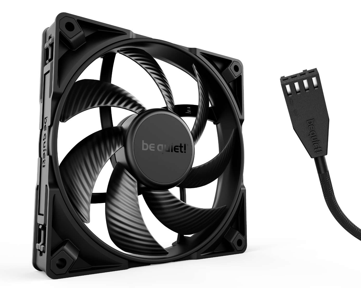Be quiet! Be Quiet! Silent Wings Pro 4 140mm PWM Case Fans, 7 Optimized Fan Blades, 2400 RPM Fan Speed, Up to 165.5 CFM Fan Airflow, FDB Bearing Technology, Black | BL099 - thumbnail 5