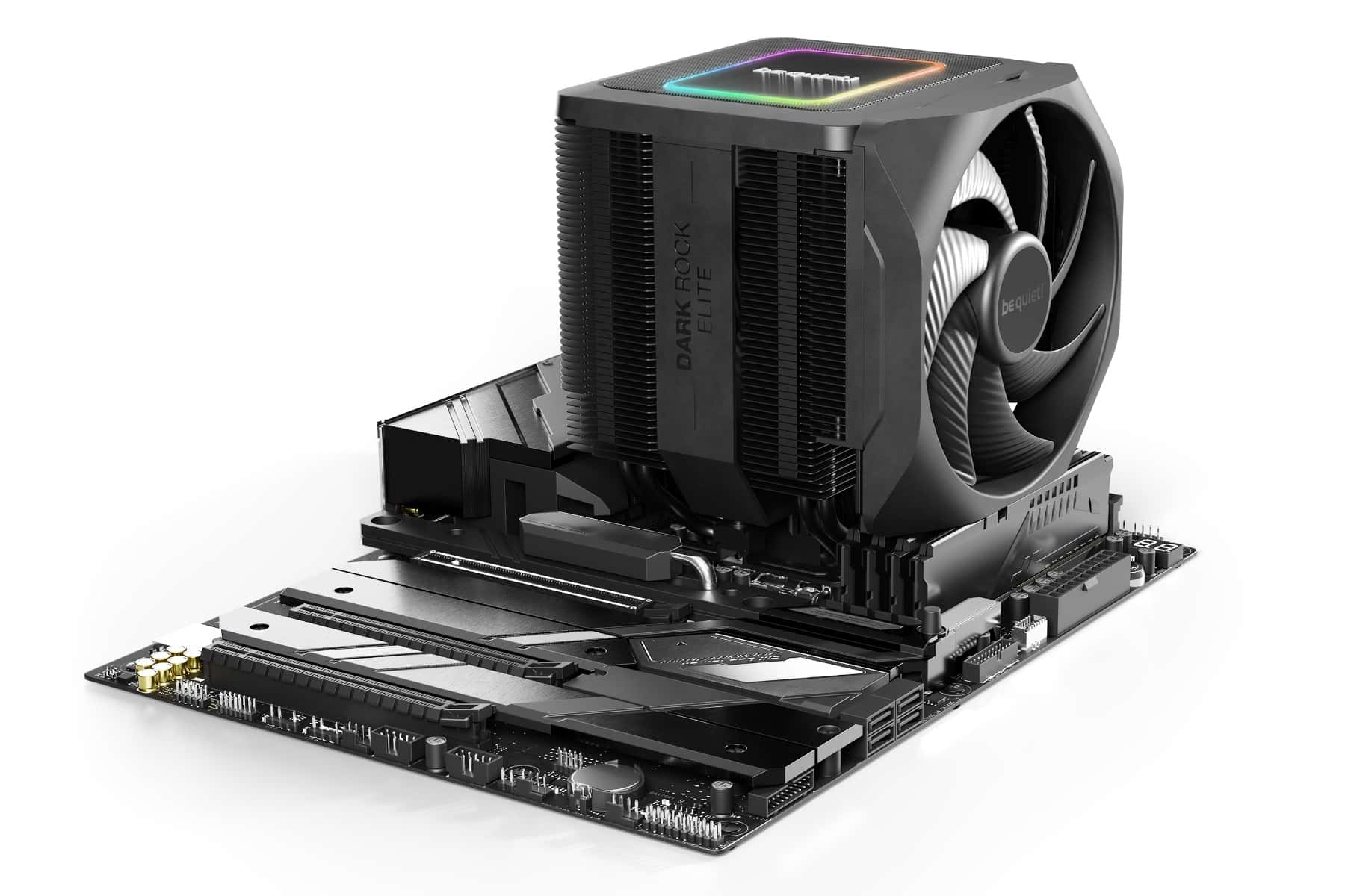 Be quiet! be quiet! Dark Rock Elite Air CPU Cooler, 2X Silent Wings 135mm PWM Fans, Speed Switch with 2 Modes, High-Performance Heat Pipes, Front Fan Rail System, Enhanced RAM Compatibility Black | BK037 - thumbnail 7