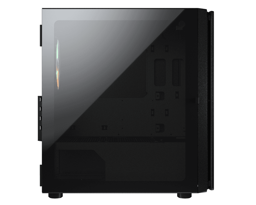 Cougar  Cougar Purity RGB Mini Tower Case, 3mm Hinged Tempered Glass Panel, 1x Pre-Installed aRGB Fan, Up to 5xFan & 240mm Radiator Support, Black | 385PC40.0002 - thumbnail 4