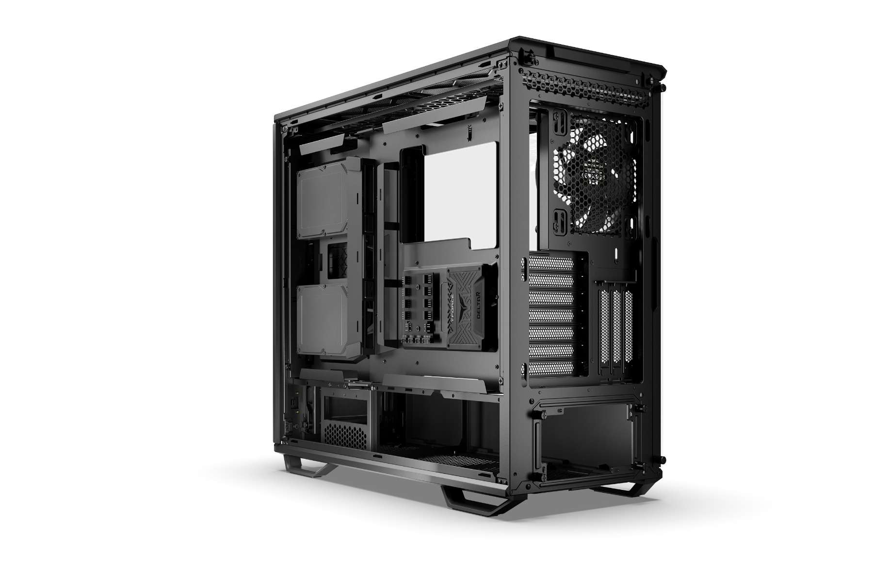 Be quiet! Be Quiet! Dark Base 701 Mid Tower Computer Case, 3x Silent Wings 4 140mm Pre-Installed Fans, Up to 360mm Radiator & 8x Fans Support, Tempered Glass Window, Black | BGW58 - thumbnail 11