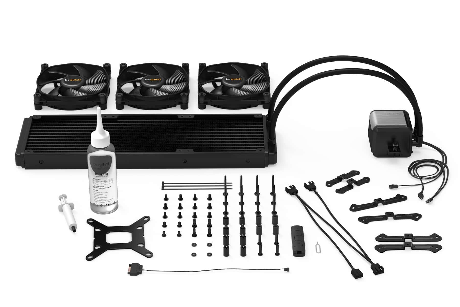 Be Quiet! Silent Loop 2 360mm CPU Liquid Cooler, 3x Silent Wings 3 120mm PWM High-Speed Fans, 2800 RPM Pump Speed, 2200 RPM Fan Speed, Up to 85.8 CFM Airflow, Black | BW012 thumbnail 5