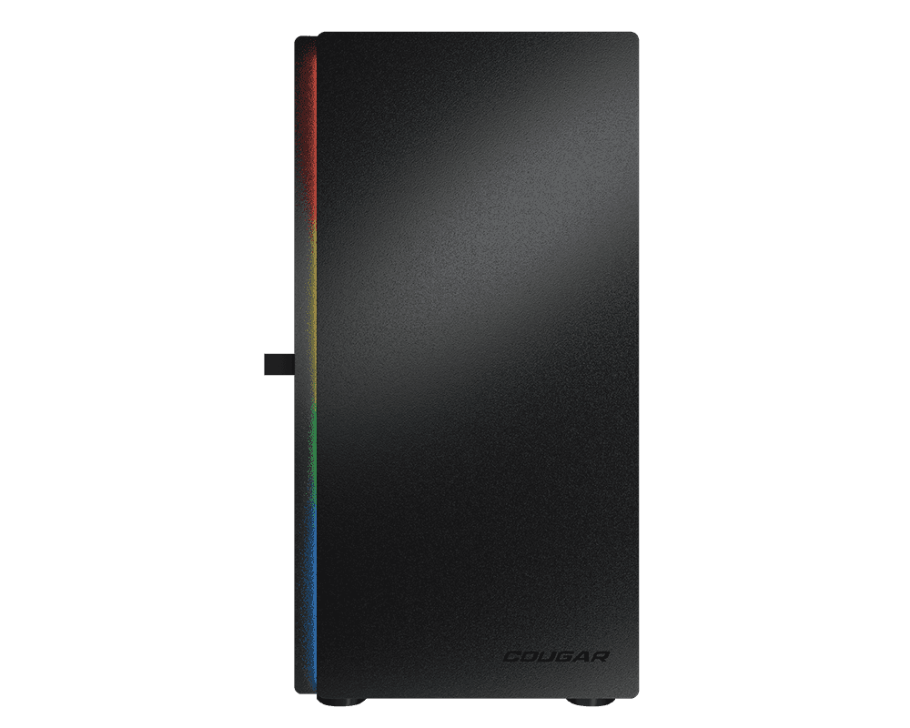 Cougar  Cougar Purity RGB Mini Tower Case, 3mm Hinged Tempered Glass Panel, 1x Pre-Installed aRGB Fan, Up to 5xFan & 240mm Radiator Support, Black | 385PC40.0002 - thumbnail 1