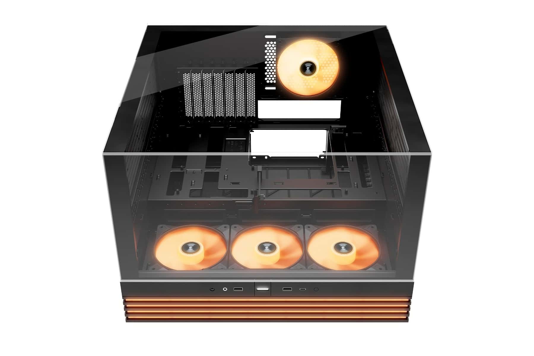 Be quiet! be-quiet LIGHT BASE 600 LX Black Case, 4x Pre-installed Light Wings LX 120mm PWM Fans, 1.33 meters of LEDs, Supports ATX Motherboard, upto 2x 360mm radiator, Black | BGW67 - thumbnail 4
