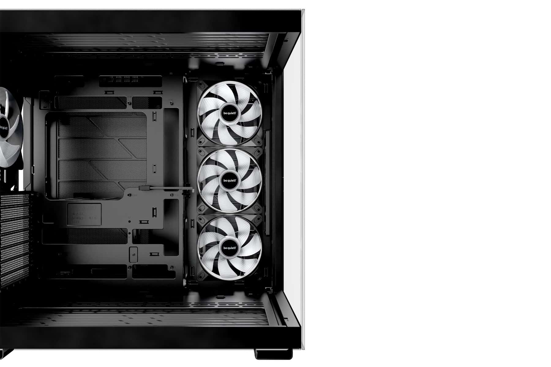 Be quiet! be-quiet LIGHT BASE 600 LX Black Case, 4x Pre-installed Light Wings LX 120mm PWM Fans, 1.33 meters of LEDs, Supports ATX Motherboard, upto 2x 360mm radiator, Black | BGW67 - thumbnail 2
