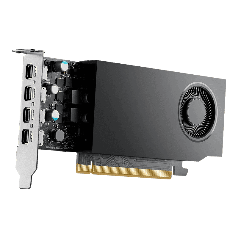 PNY PNY NVIDIA RTX A1000 8GB GDDR6 Low-Profile Workstation Graphics Card, 2304 CUDA Cores, PCIe 4.0 | VCNRTXA1000-SB - thumbnail 1