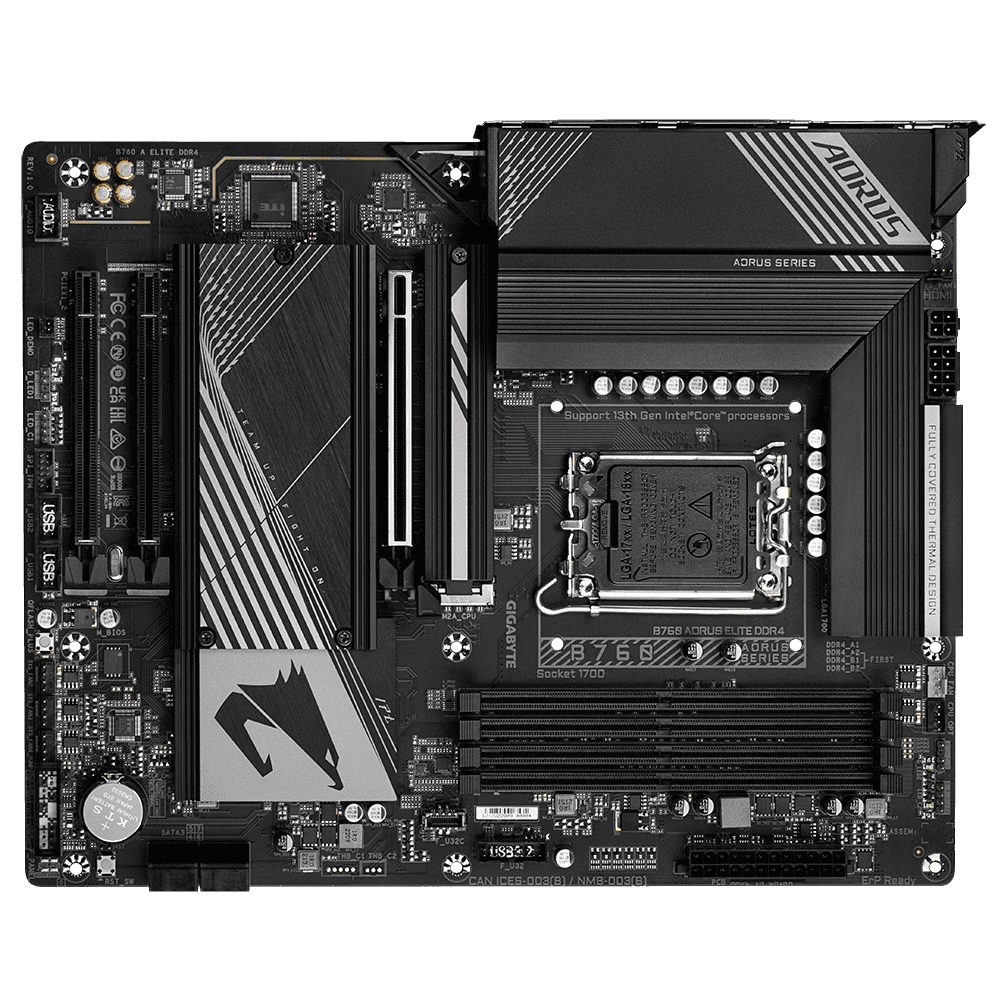 Gigabyte Gigabyte B760 Aorus Elite AX DDR4 LGA1700 ATX PC Motherboard | B760 AORUS ELITE DDR4 - thumbnail 4