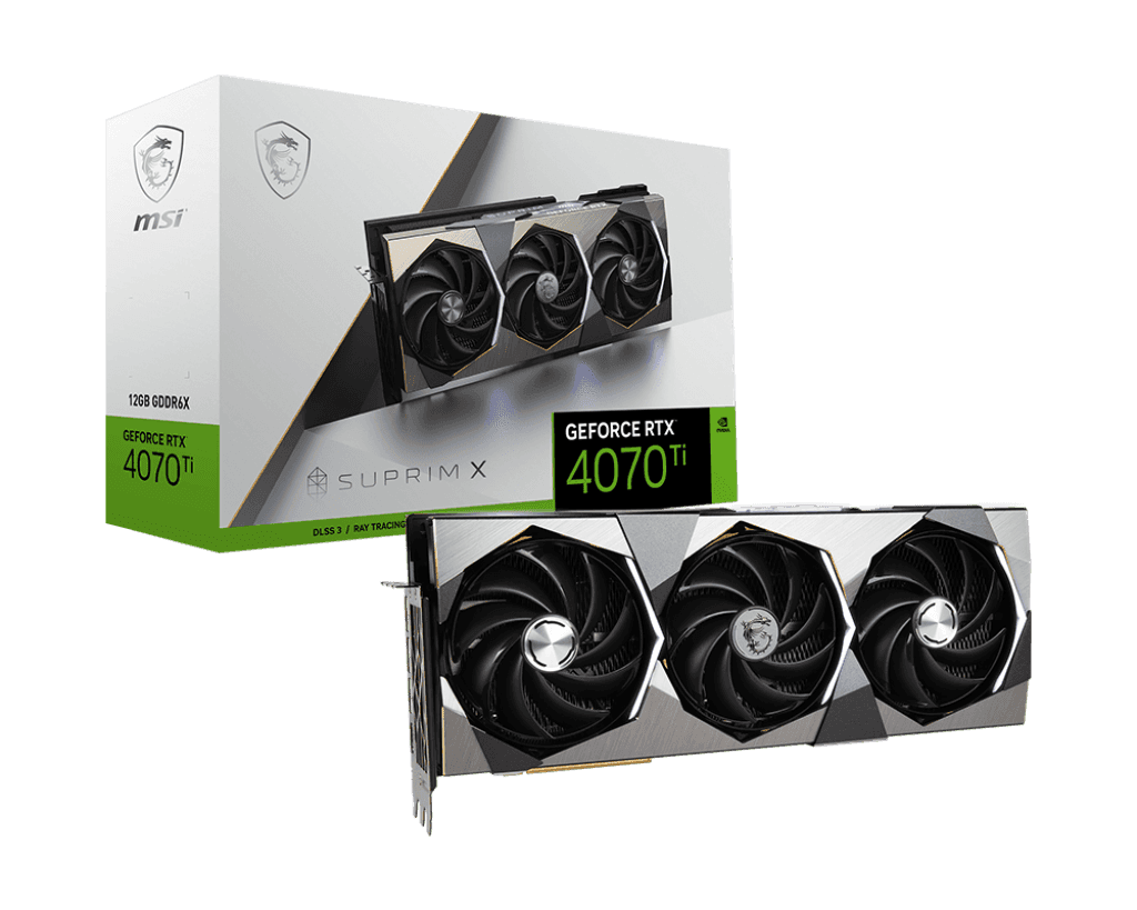 MSI MSI GeForce RTX 4070 Ti SUPRIM X Graphics Card, 12GB GDDR6X 192-bit Memory | 912-V513-078 - thumbnail 4