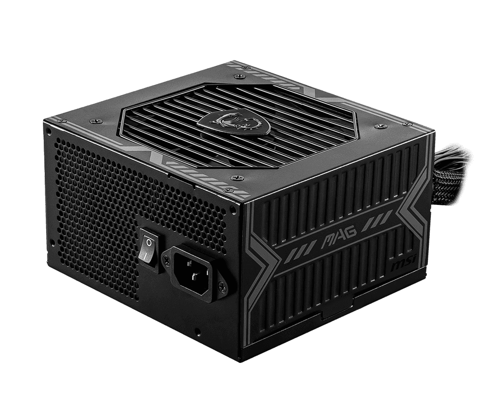 MSI MSI MAG A650BN 650W 80Plus Bronze ATX Power Supply, DC-DC Circuit Design, 120 mm Fan Size, Active PFC, 100-240Vac, ATX Compatibility, Black | 306-7ZP2B18-CE0 - thumbnail 1