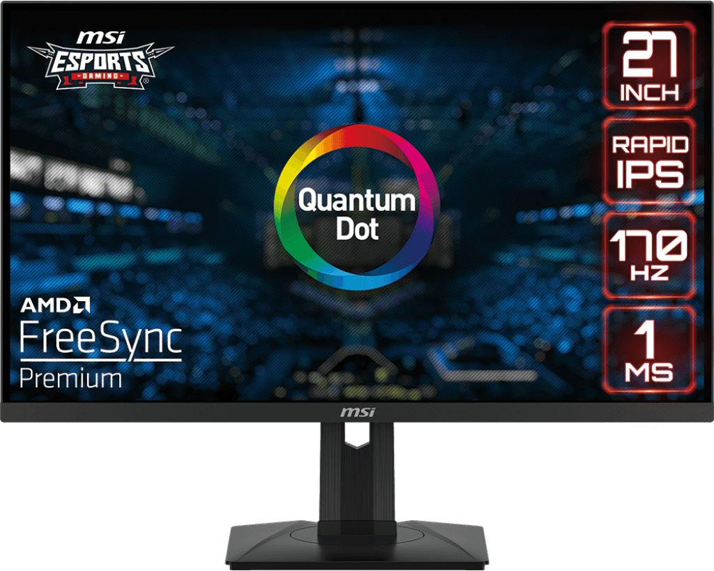 MSI MSI G274QPF-QD Esports Flat Gaming Monitor, 27" WQHD 170Hz Rapid IPS Display, 1ms Response Time, VESA DisplayHDR 400, NVIDIA G-Sync Comptaible, Black | 9S6-3CC29H-051 - thumbnail 2