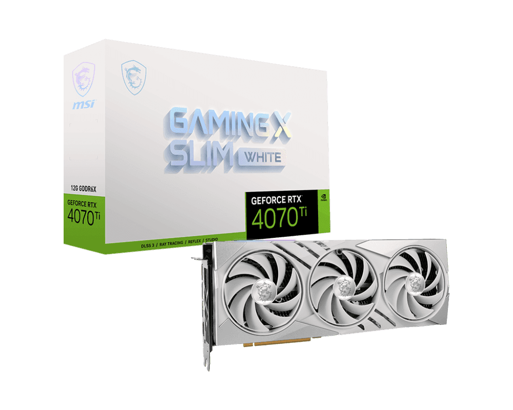 MSI MSI GeForce RTX 4070 Ti GAMING X SLIM 12G Graphics Card - White, DLSS 3 | 912-V513-425 - thumbnail 4