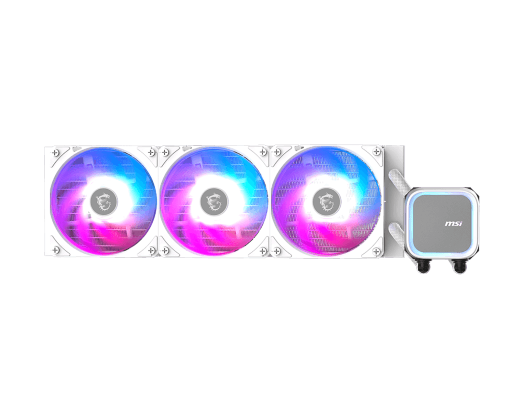 MSI MSI MAG Coreliquid A13 360 White - AIO ARGB Liquid Cooling - 360mm Radiator - Triple 120mm ARGB PWM Fans - EZ Connect - LGA 1700/1851/AM5/AM4 Compatible | 306-7ZWDA21-L80 - thumbnail 1