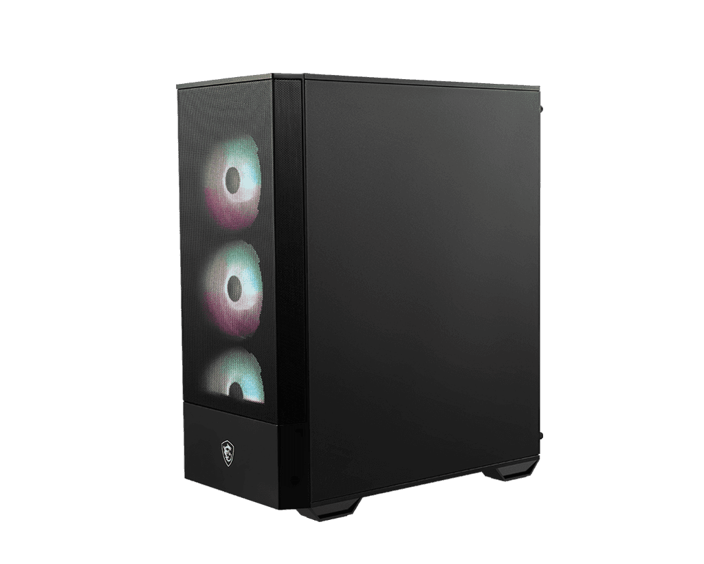 MSI MAG Forge 112R Mid Tower Gaming PC Case | USB 3.2 Gen 1 Type-A | Support Bracket | 1 x 120mm ARGB Fan, | Tempered Glass Panel, Magnetic Dust Filter | Black (ATX, m-ATX, Mini-ITX Compatible) thumbnail 4