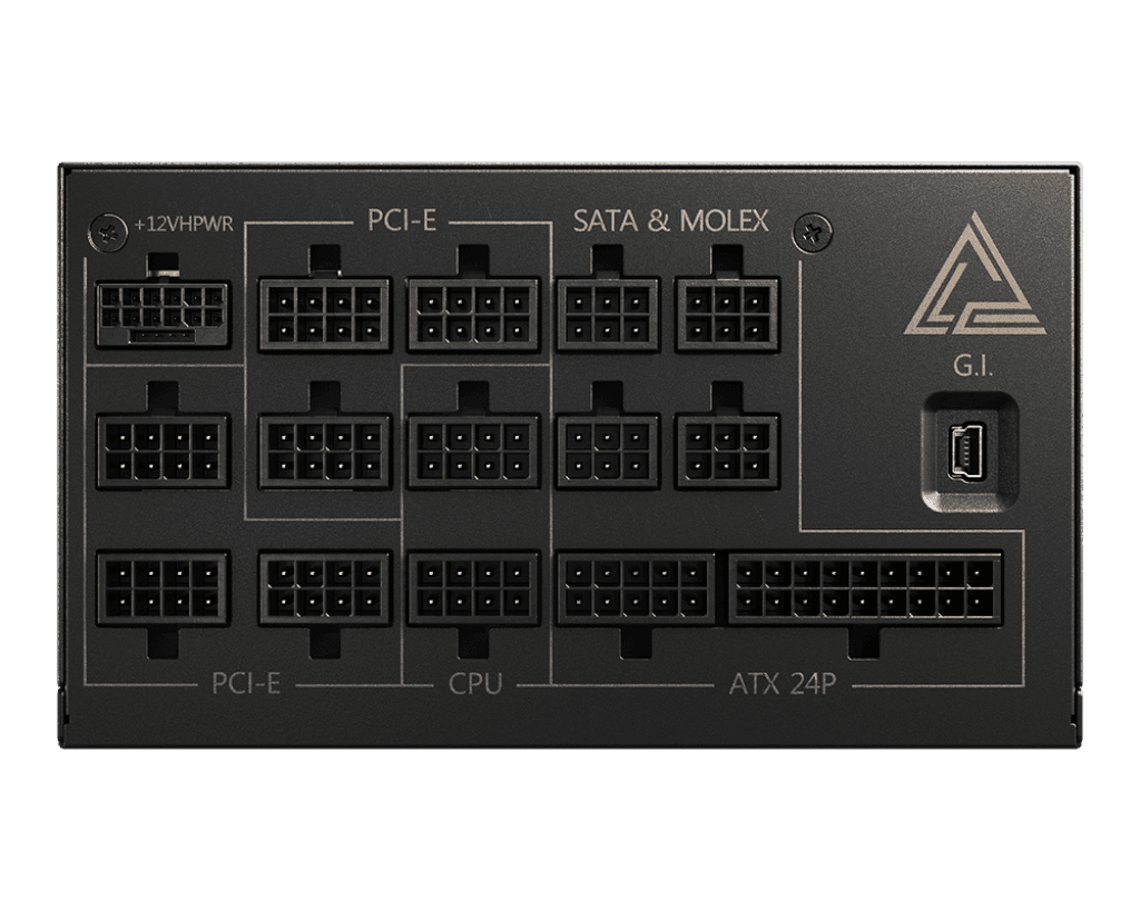 MSI MSI MEG Ai1300P PCIE5 1300W Power Supply (PSU), ATX 3.1 PCIe 5.1, Native 16-Pin, 80 PLUS Platinum | 306-7ZP4A18-CE0 - thumbnail 4
