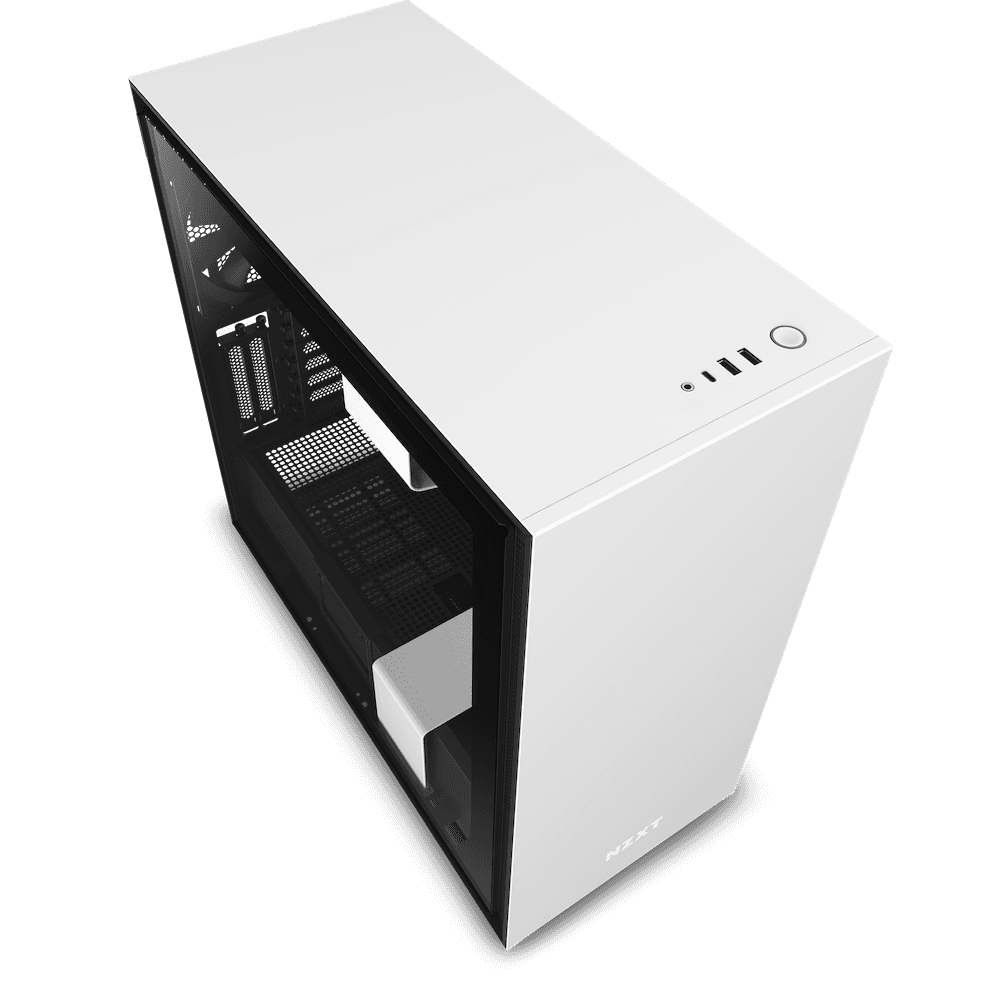 NZXT H710i ATX Mid Tower PC Gaming Case, Front I/O USB Type-C Port, Vertical GPU Mount, Integrated RGB Lighting, Water-Cooling Ready, White/Black | CA-H710i-W1 - thumbnail 3