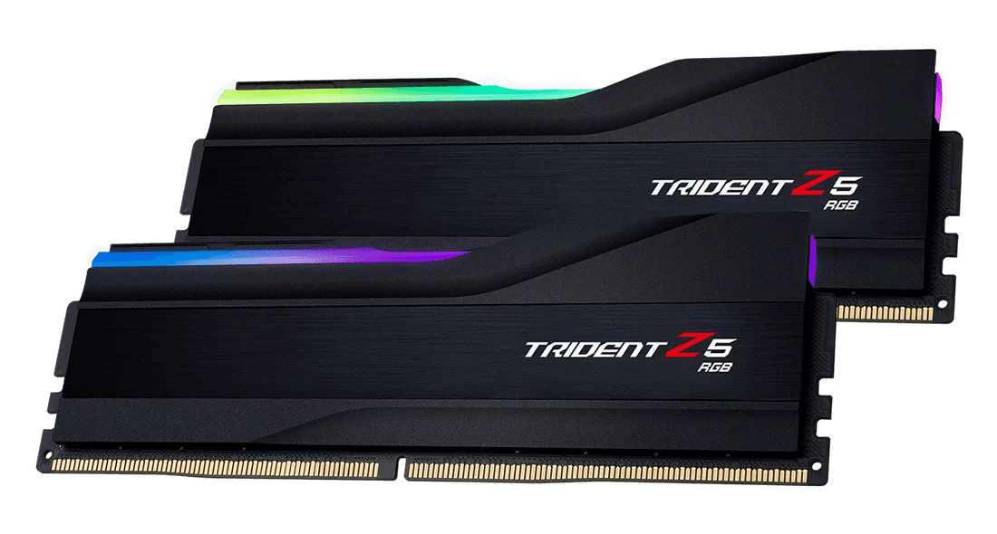 G.SKILL G Skill Trident Z5 RGB DDR5-6000 CL32-38-38-96 1.40V 64GB (2x32GB) Intel XMP Memory Kit (RAM), Black | F5-6000J3238G32GX2-TZ5RK - thumbnail 3