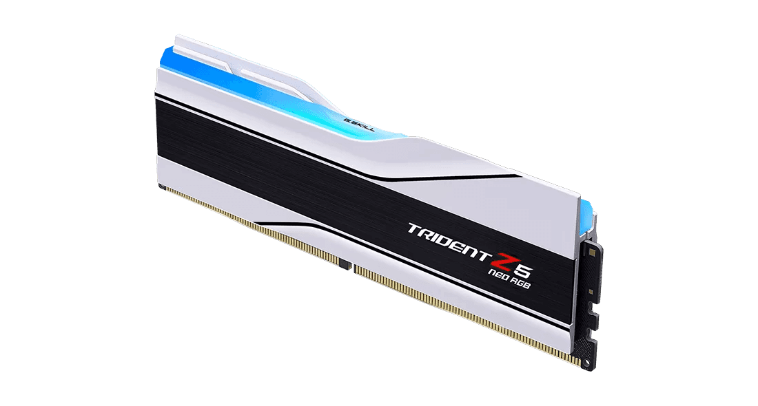 G.SKILL G.SKILL Trident Z5 Neo RGB Series 32GB (2 x 16GB) DDR5 Dual Channel Desktop Memory Kit, 6400 MT/s Memory Speed, CL32 CAS Latency, 1.40 V, AMD EXPO, 288-Pin, White | F5-6400J3239G16GX2-TZ5NRW - thumbnail 2