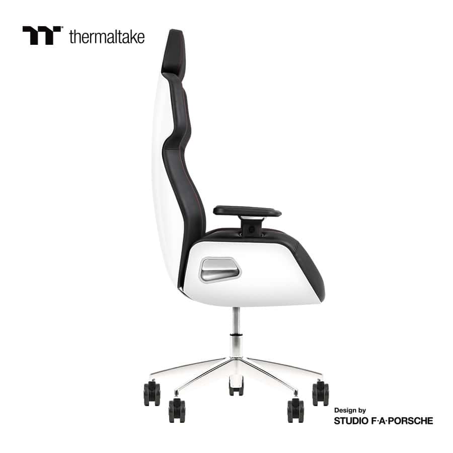Thermaltake Thermaltake Argent E700 Real Leather Gaming Chair, Design by Studio F. A. Porsche, 4D Adjustable Armrests, Wire-Control Mechanism, 4 Gas Lift-Glacier White - thumbnail 2