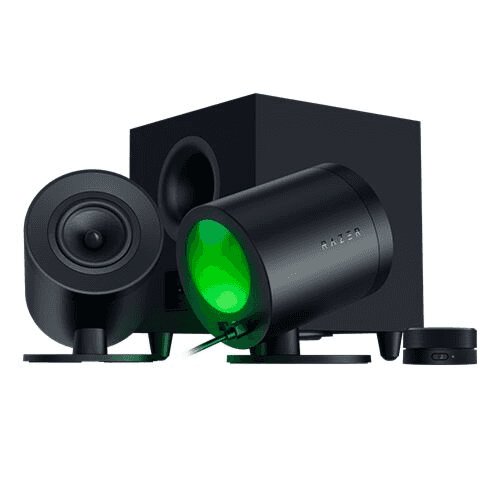 HIKVISION Razer Nommo V2 Full-Range 2.1 PC Gaming Speakers with Wired Subwoofer, THX Spatial Audio, Rear Projection Chroma RGB, Down-Firing 5.5??? Driver, Wireless Control Pod, Black | RZ05-04750100-R3G1 - thumbnail 3