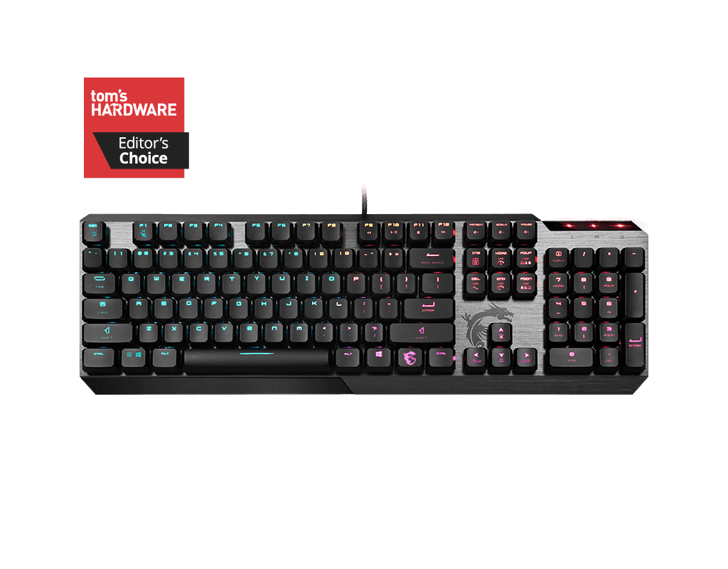 MSI MSI Vigor GK50 Low Profile Mechanical Gaming Keyboard, Slim Ergonomic Design, Kailh Low Profile Switches, Per-Key RGB Mystic Light, Brushed Metal Top Plate, N-Key Rollover, Windows Compatible - thumbnail 1
