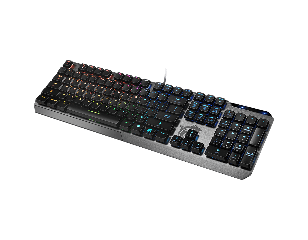 MSI MSI Vigor GK50 Low Profile Mechanical Gaming Keyboard, Slim Ergonomic Design, Kailh Low Profile Switches, Per-Key RGB Mystic Light, Brushed Metal Top Plate, N-Key Rollover, Windows Compatible - thumbnail 4