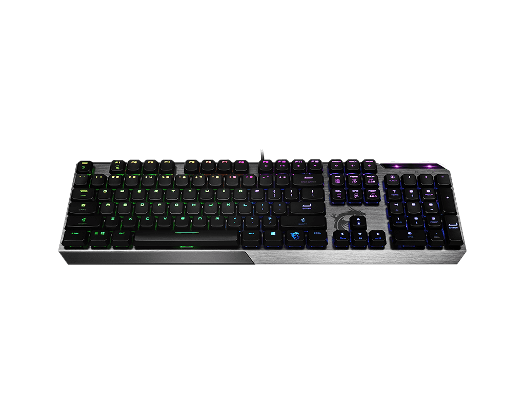 MSI MSI Vigor GK50 Low Profile Mechanical Gaming Keyboard, Slim Ergonomic Design, Kailh Low Profile Switches, Per-Key RGB Mystic Light, Brushed Metal Top Plate, N-Key Rollover, Windows Compatible - thumbnail 3
