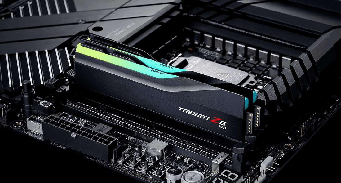 G Skill Trident Z5 RGB 32GB (2x16GB) Intel XMP Memory Kit, DDR5 6400MTs CL32-39-39-102 1.40V | F5-6400J3239G16GX2-TZ5RK thumbnail 3