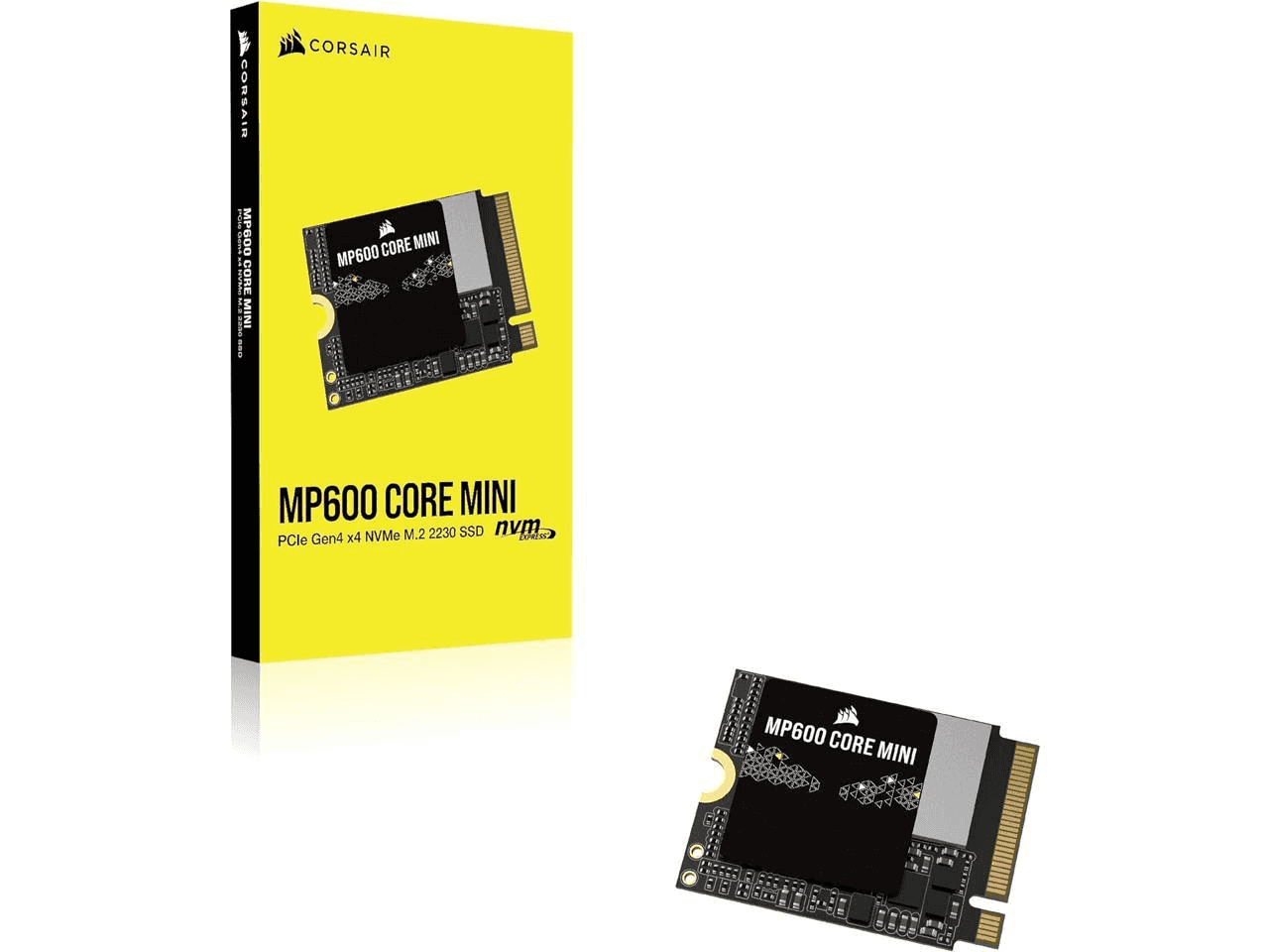 Corsair Corsair MP600 CORE Mini 2TB M.2 NVMe PCIe x4 Gen4 2 SSD ??? M.2 2230 ??? Up to 5,000MB/sec Sequential Read QLC NAND ??? Great for Steam Deck, ASUS ROG Ally, Microsoft Surface Pro .CSSD-F2000GBMP600CMN - thumbnail 2