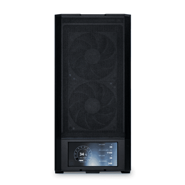 LIAN LI Lian Li LANCOOL 207 DIGITAL M-ATX Mid Tower Gaming PC Case, 6-inch LCD Screen, 4 x Performance Fans pre-installed, High Airflow,360mm Radiator Support, Black | G99.LAN207DX.00 - thumbnail 2