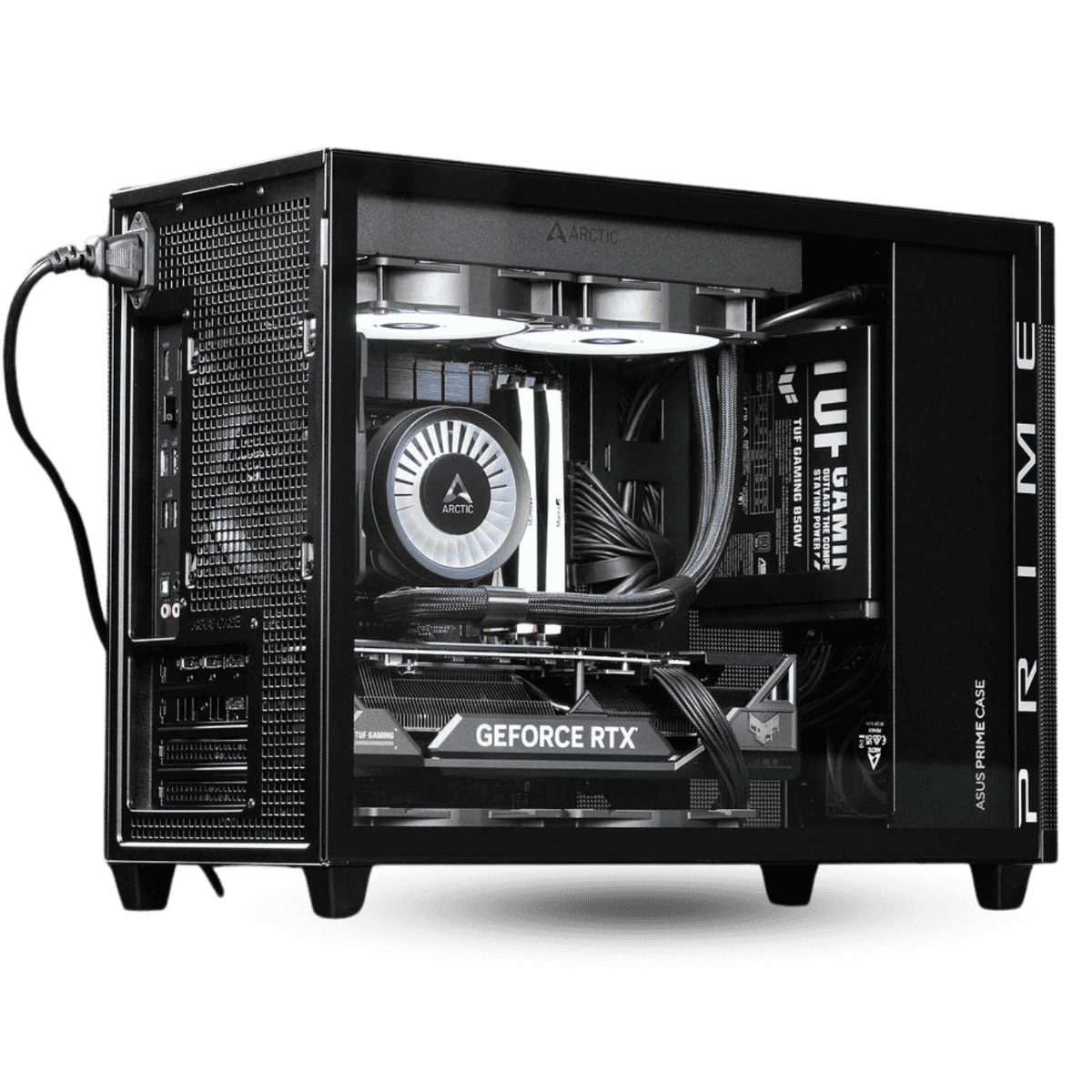 Asus ASUS Powered High-End 8K Video Rendering PC - Intel Core i9-14900KF 24 Cores 32 Threads, NVIDIA RTX 4070 SUPER 12GB, 64GB RAM 6000MHz DDR5, 2TB SSD Gen 4 990 PRO, 850W 80+ Gold PSU, 360mm Liquid Cooler, Wi-Fi 6E +BT - thumbnail 5