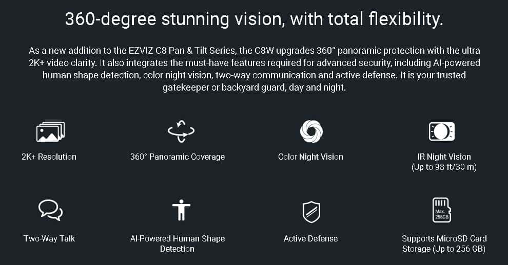 EZVIZ EZVIZ CS-C8W  4MP OUTDOOR WIRELESS CAMERA(4MP,W1)-6941545606859 - thumbnail 2