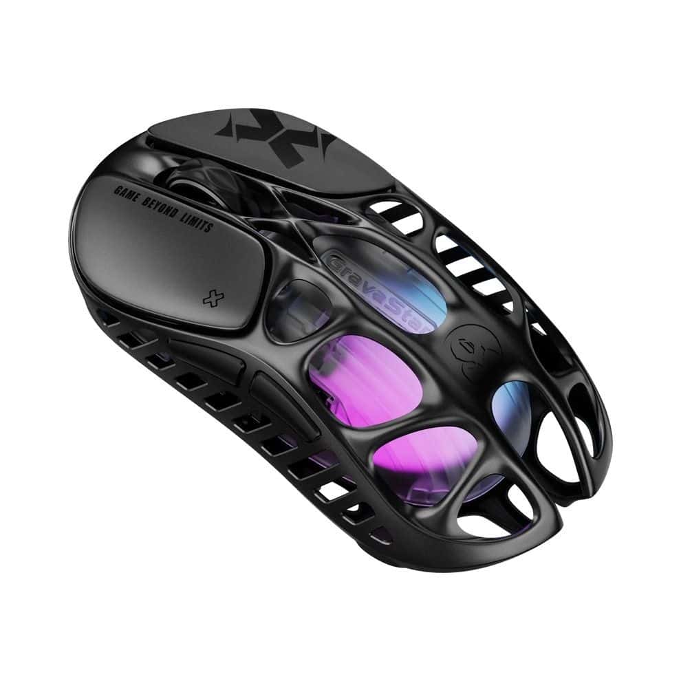 Gravastar Gravastar Mercury X Magnesium Alloy Frame Wireless Gaming Mouse, 1,000 Hz, 32,000 DPI, Tri-mode (Wired/Bluetooth 5.1/2.4GHz Wireless) Connectivity | GSX_BLK - thumbnail 1