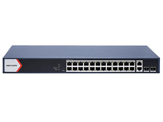HIKVISION Hikvision DS-3E1528P-EI/M 24-Port Gigabit Smart PoE Switch, 230W Power Budget, 2x RJ45 & 2x SFP Uplinks, 300m Range, 6KV Surge Protection | DS-3E1528P-EI/M - thumbnail 1