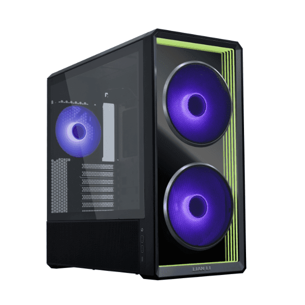LIAN LI LANCOOL 217 INF White Mid-Tower Case, Infinity Mirror Front Panel, High Airflow (2x 170mm Fans), Back-Connect Compatible | G99.LAN217INFXW.00 - Color: BLACK