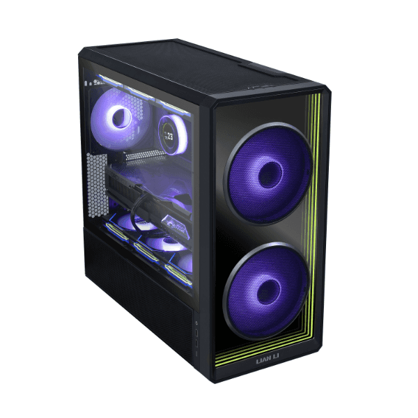 LIAN LI LANCOOL 217 INF Black Mid-Tower Case, Infinity Mirror Front Panel, High Airflow (2x 170mm Fans), Back-Connect Compatible | G99.LAN217INFX.00 - thumbnail 2