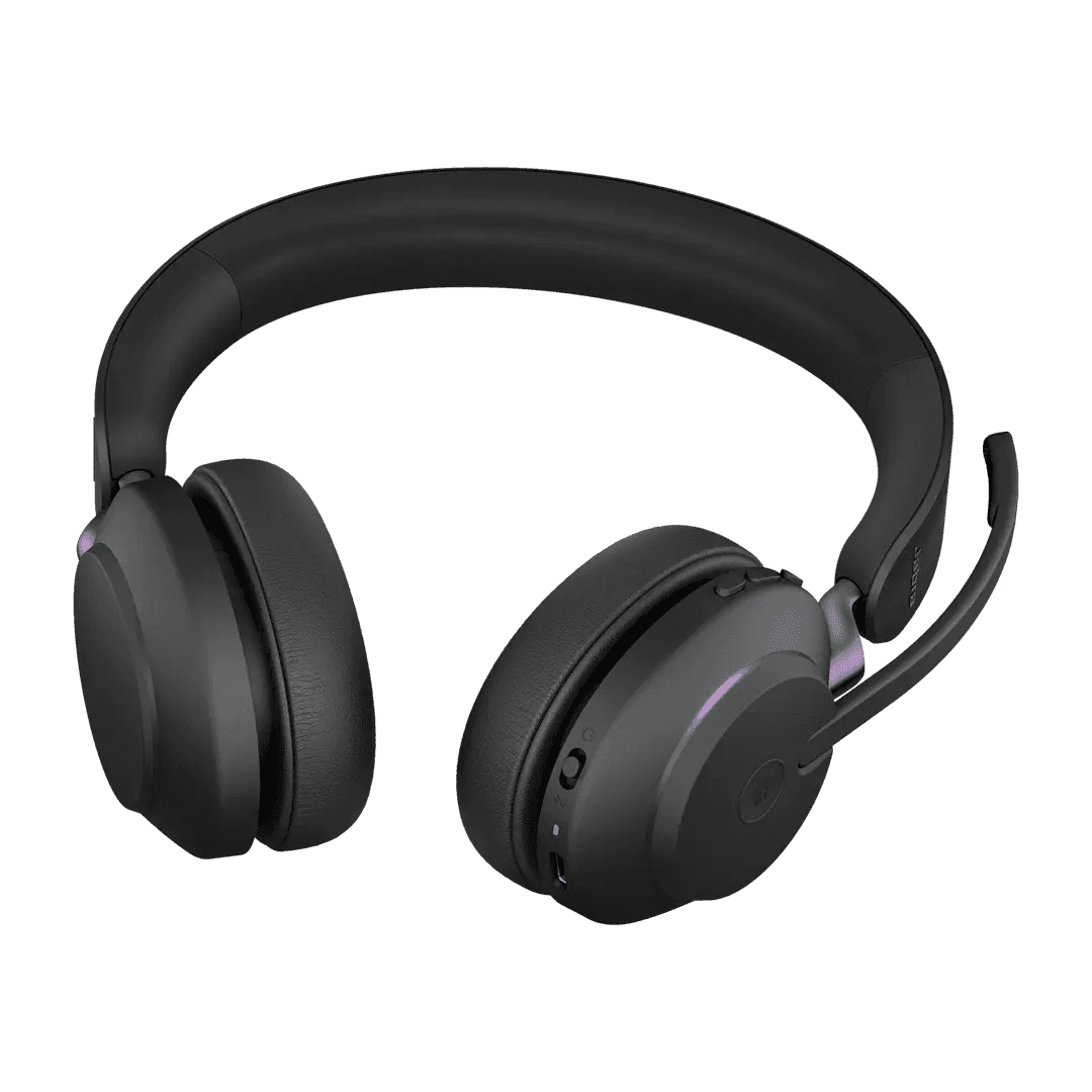 Jabra Jabra Evolve2 65 Wireless PC Headset with Charging Stand, Noise Cancelling Microsoft Teams Certified Stereo Headphones With Long-Lasting Battery, USB-A Bluetooth Adapter | 26599-999-989 - thumbnail 5