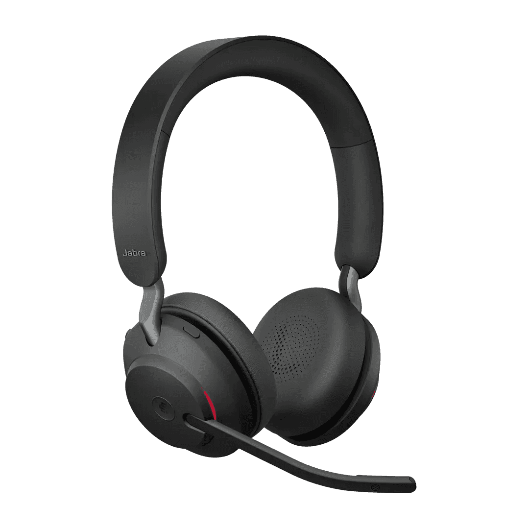 Jabra Jabra Evolve2 65 Wireless PC Headset with Charging Stand, Noise Cancelling Microsoft Teams Certified Stereo Headphones With Long-Lasting Battery, USB-A Bluetooth Adapter | 26599-999-989 - thumbnail 2