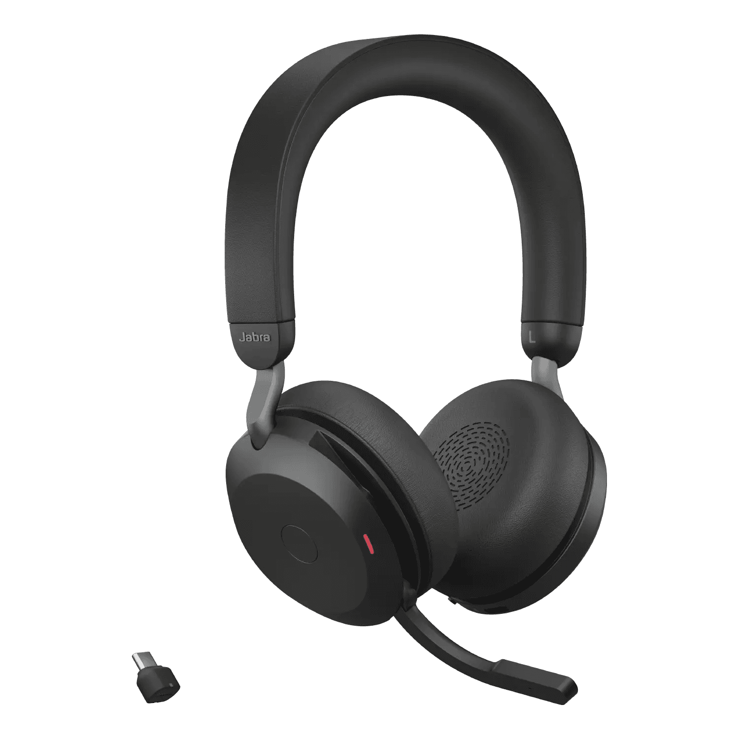 Jabra Jabra Evolve2 75 USB-C UC Wireless Headset with Charging Stand, Active Noise-Cancellation ANC, Microphone, On-ear headband, USB-A/USB-C BT Adapter, BT 5.2, Black | 27599-989-889 - thumbnail 3