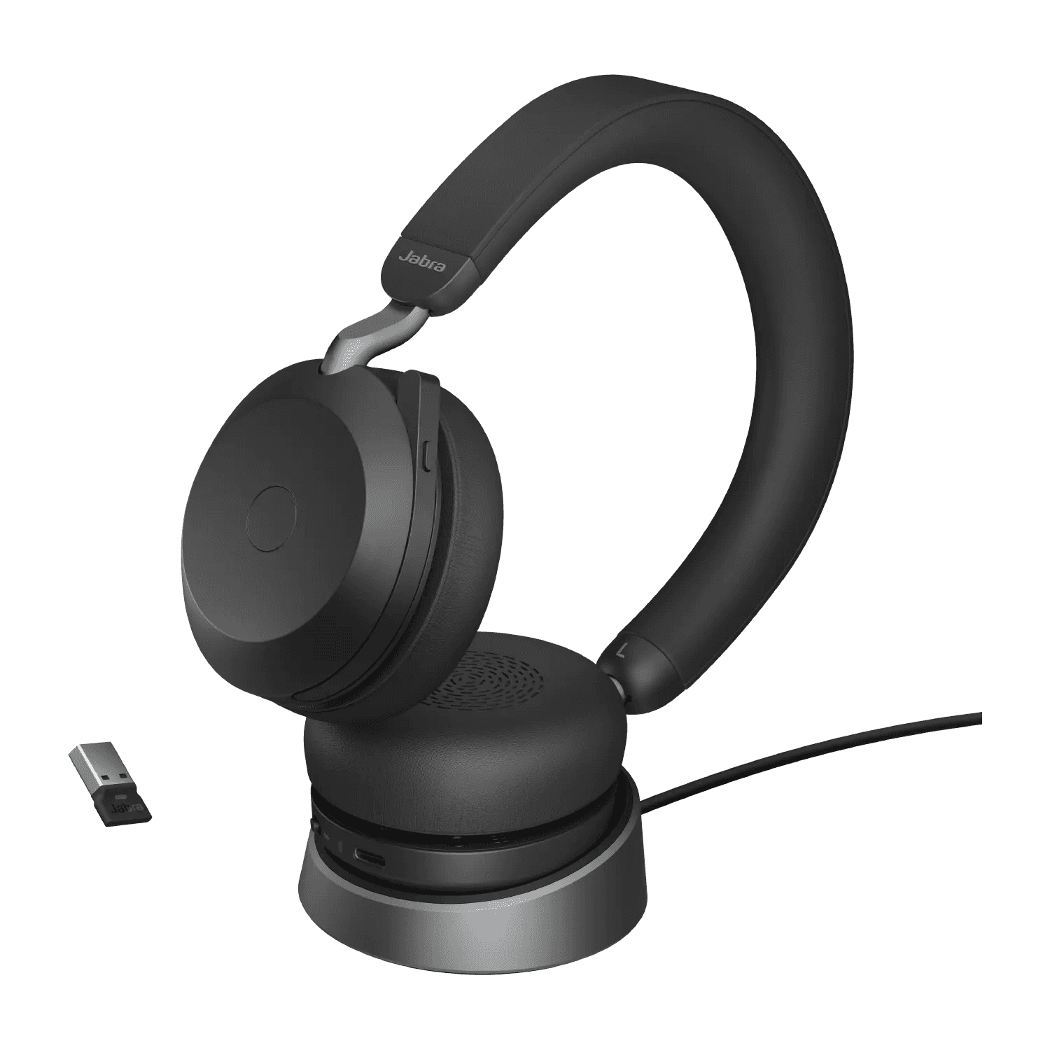Jabra Jabra Evolve 2 75 UC USB-A Headset Link380a UC Stereo Stand, Advanced ANC, USB-A Bluetooth Adapter | 27599-989-989 - thumbnail 1
