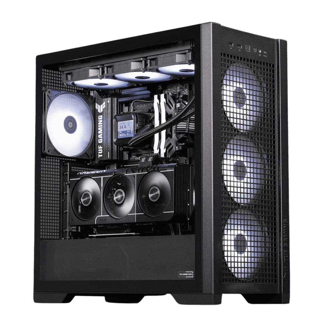 Asus ASUS Powered Core i7 X 5070 Gaming PC, Intel Core i7-14700 14th Gen, PRIME 5070 OC Edition 12GB, DDR5 64GB (2x32GB) 6000MHz, 2TB NV3, AIO Cooler, 850W - thumbnail 1