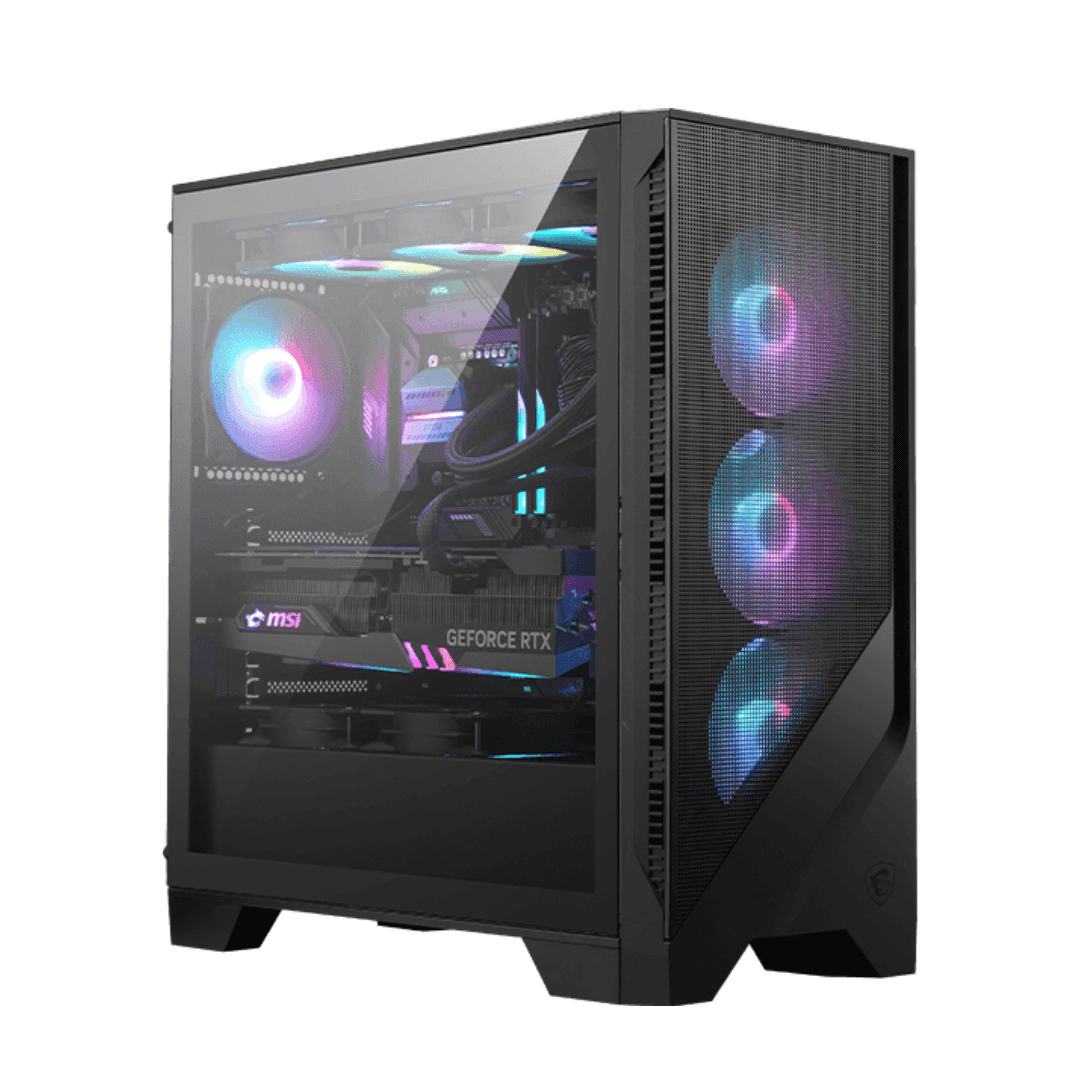 MSI Ultimate MSI Gaming PC, AMD Ryzen 7 7800X3D, 8 Cores, 16 Threads, 5.0GHz, RTX 5060 Ti 16GB GDDR7, 32GB (2x16GB) DDR5 6000MHz , M480 PRO 1TB PCIe 4.0 NVMe, AIO Liquid Cooler, 650W, WiFi BT - thumbnail 1