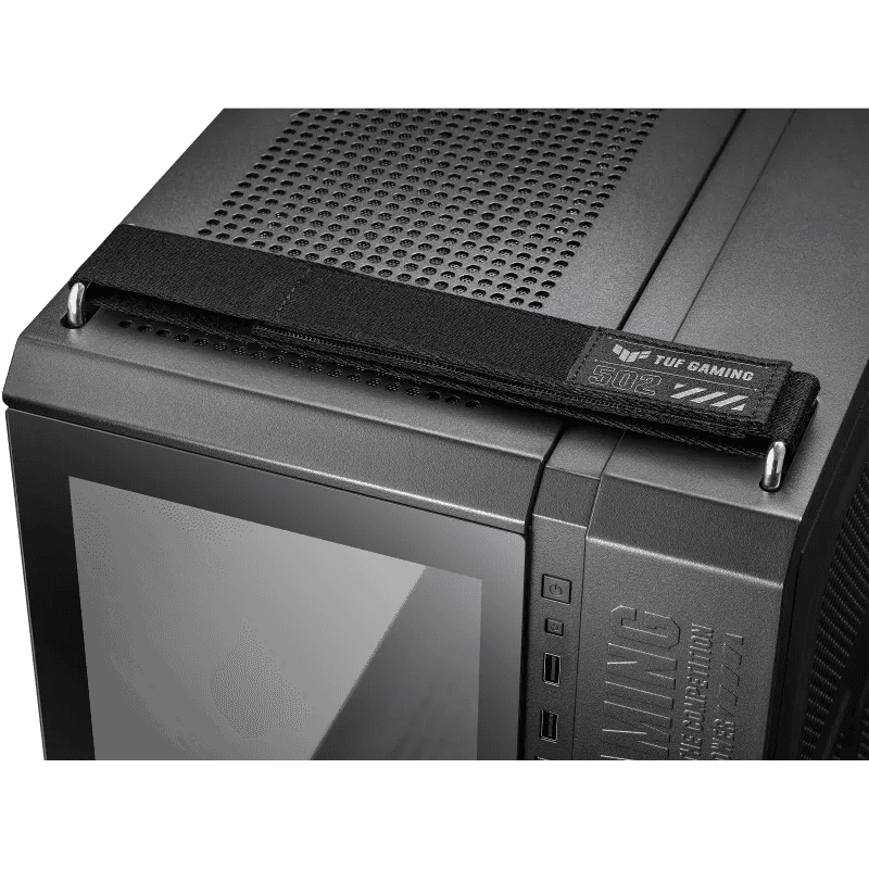 Asus ASUS TUF Gaming GT502 Black ATX Mid-Tower Computer Case with Front Panel RGB Button, USB 3.2 Type-C and 2x USB 3.0 Ports, 2- way Graphic Card Mounting Orientation Compatible, 360mm and 280mm Radiator | 90DC0090-BC9000 - thumbnail 5