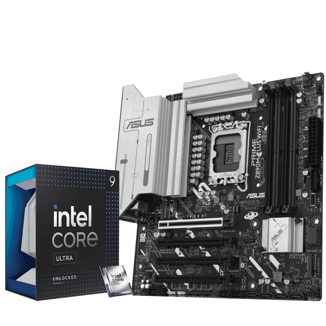 Asus Intel Core Ultra 9 285K Processor X PRIME Z890M-PLUS WIFI Motherboard | Ultra Series Combo - thumbnail 1