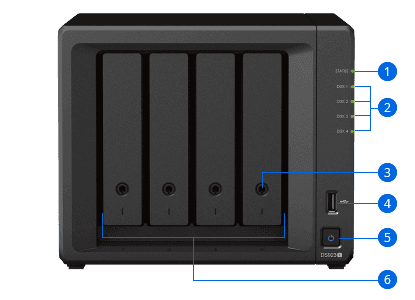 Synology Synology  DS923+, Tower, 4-Bays 3.5 SATA HDD/SSD, 2 x M.2 2280 NVMe SSD slot,  AMD R1600 2-core 2.6 (base) 4 GB DR4 ECC   4711174724451  846504004454 - thumbnail 4