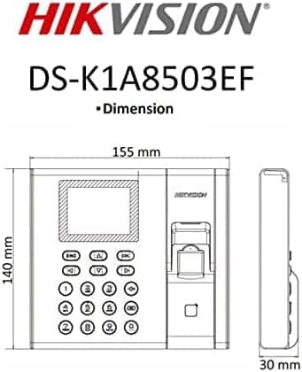HIKVISION Hikvision DS-K1A8503MF Value Series Fingerprint Time Attendance Terminal + USEWELL RJ 45 - thumbnail 3