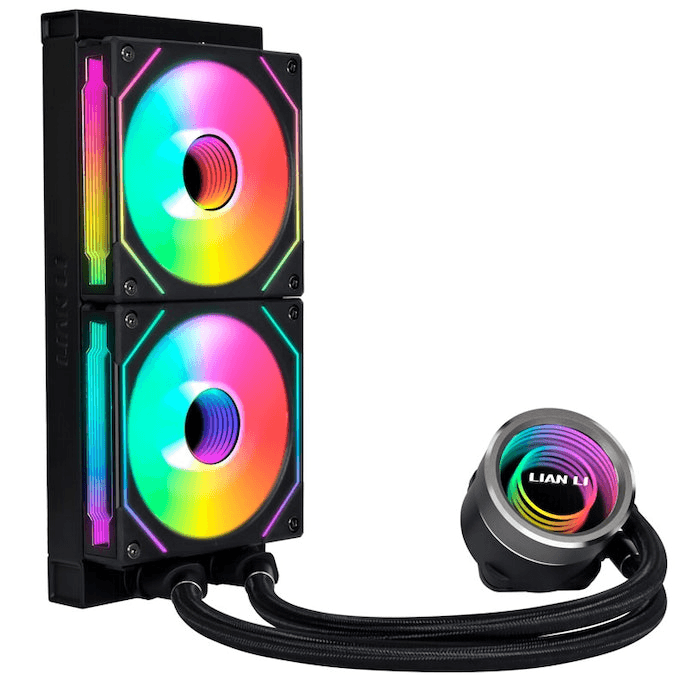 LIAN LI Lian Li GA2T24INB Galahad II Trinity 240 AIO CPU Liquid Cooler 240mm - ARGB Daisy-chainable Radiator UNI Fan SL-INF - Intel?? LGA 1700, 1200, 115X, AMD?? AM5/AM4 Sockets - with SL Infinity Fans Black - thumbnail 2
