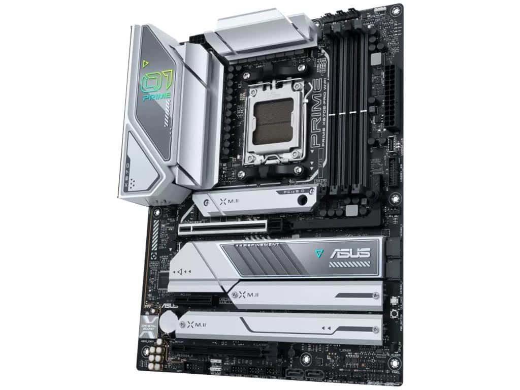 Asus Asus Prime X670E-Pro Wifi DDR5 ATX Motherboard, Socket AM5, AMD X670 Chipset, Max 128GB Memory, PCIe 5.0, Realtek 2.5Gb Ethernet, LAN Guard, Wi-Fi 6E, Bluetooth v5.2  | 90MB1BL0-M0EAY0 - thumbnail 1