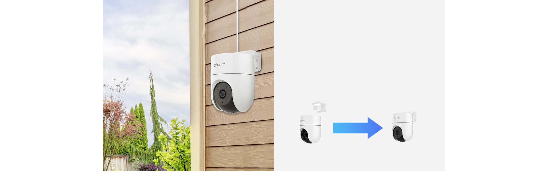 EZVIZ EZVIZ H8C Security Camera,1080p Outdoor WiFi Camera with Active Defense, AI Human Motion Detection with Auto Tracking, 360?? Color Night Vision, Two Way Talk, Weatherproof, Works with Amazon Alexa - thumbnail 4